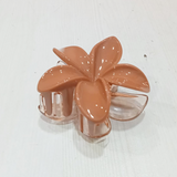 AM5620 Transparent Flower Hair Clips (Multicolour) -for Fine Curly Hair, Non-Slip, Strong Grip