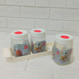 Di0196 Cello Classic Canister Set with Tray – 4 Pcs (3 Storage Jars 300ml + 1 Tray)