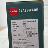 Di0005 Cello Fit & Fresh Clip-O Square Glass Storage Container - 520ml