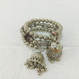Di0306 Little Girls Oxidized Silver Kada with Beads
