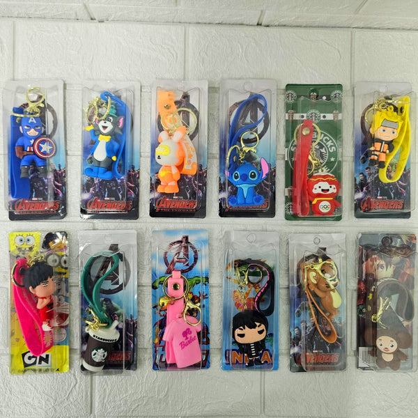 AM6052 Premium 3D Rubber Keychain & Keyrings (Multidesign)-Creative Cartoon Keychain
