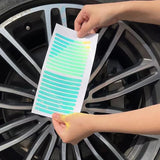 15033 Car Wheel Hub Reflective Car Stickers, Night Warning Stickers (20 Pcs Set/ Multicolored)