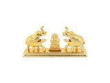 AM0361 Golden Plated Elephant Kankavati with Ganesha