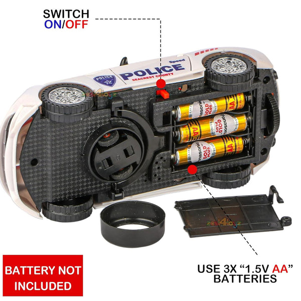 AM6043 360' Rotating Police Dancing Car with 3D Flashing Led Light