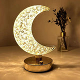 AM5942 Crystal Moon LED Table Lamp with USB Cable - Sensor 3 Color Modes
