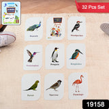19158 KidKraft Early Learner Educational Flashcards – 32 Birds
