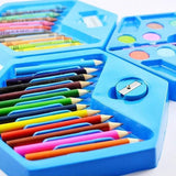 TM0043 46 Pcs Plastic Art Colour Set with Color , Crayons, Oil Pastel and Sketch Pens