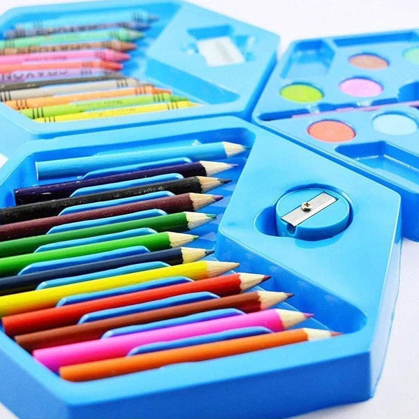 TM0043 46 Pcs Plastic Art Colour Set with Color , Crayons, Oil Pastel and Sketch Pens