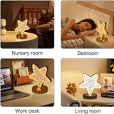 AM5941 Crystal Star LED Table Lamp with USB Cable - Sensor 3 Color Modes