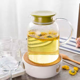 AM5991 Classic Transparent Glass Water Jug with 4 Cups & Tray – Elegant Drinkware Set