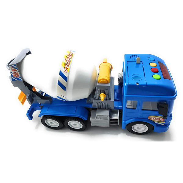 AM6431 Cement Mixer Truck Toy, Pull-Back Construction Vehicle for Kids