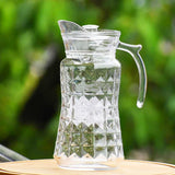 AM5975 Crystal Clear Glass Water Jug with Lid - 1.7 Ltr
