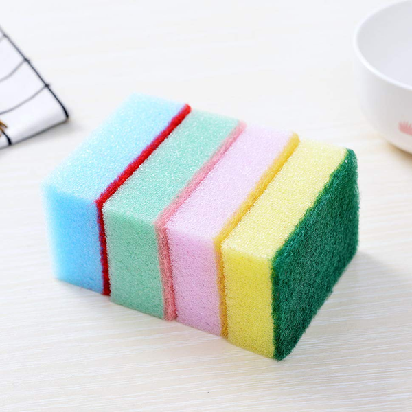 AM6343 Sponge Scrubbing Pads (Pack of 9) for Cleaning - MultiColor