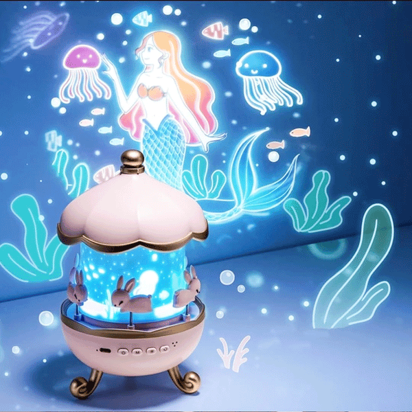AM5918 Star Light Projector, Film, Colours Changing, Rabbits Night Light Projector for Kids