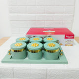 Di0178 Rishabh Phantom Plus Container Set of 6 with Tray – Stylish & Trendy Storage Jars