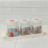 Di0196 Cello Classic Canister Set with Tray – 4 Pcs (3 Storage Jars 300ml + 1 Tray)