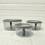 Di0052 Joyful Flute 3-Piece Airtight Container Set – 300 ml, 600 ml & 1200 ml