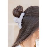 AM1076 Fluffy Faux Fur Hair Clip 1 Pcs