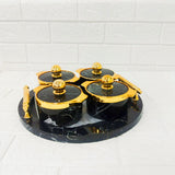 Di0166 Rishabh Super Rover Multipurpose Container Set of 4 with Tray – Stylish & Trendy Airtight Storage Jars