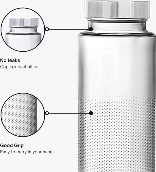 AM0309 Glass Water Bottle with Leak-Proof Airtight Double Layer 500ml