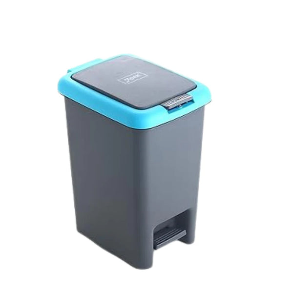 1668 Apex Plastic Push N Pedal Dust Bin | Hands-Free Operation, Compact Design 6.5 Liters (1 Pc / Mix Color)