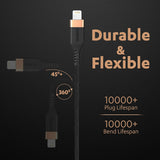 AM5886 Duracell USB-A To Lightning Apple Certified (Mfi) Braided Sync & Charge Cable - 3.9 Feet (1.2M)