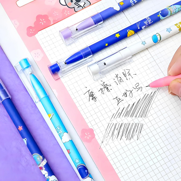 AM6306 Space Theme Erasable Gel Pens Set for Kids (Set of 12)