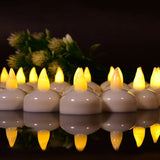 6432 SET OF 12 FLAMELESS FLOATING CANDLES BATTERY OPERATED TEA LIGHTS TEALIGHT CANDLE - DECORATIVE, WEDDING.( DIYA , DIVO , DIVA , DEEPAK , JYOTI ,)