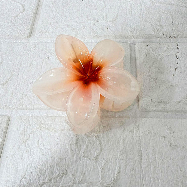 AM6397 Mix Translucent Floral Hair Claw Clip - Big (1pc)