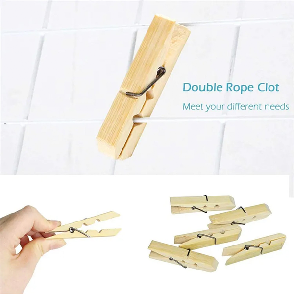 AM6349 Multipurpose Wooden Heavy Clip - 6.1x1.1cm (20 Pc) for Clothespin