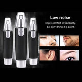 6003 SHARP NEW EAR AND NOSE HAIR TRIMMER PROFESSIONAL HEAVY DUTY STEEL NOSE CLIPPER BATTERY-OPERATED