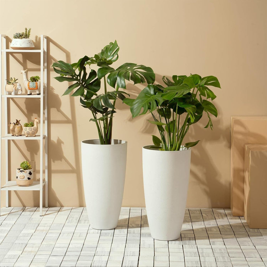 plant pot 11 inch AM5617 Alpha Tower Flower Round Pot (11 Inch x 18 Inch) for home/ offi – Amd-Deodap