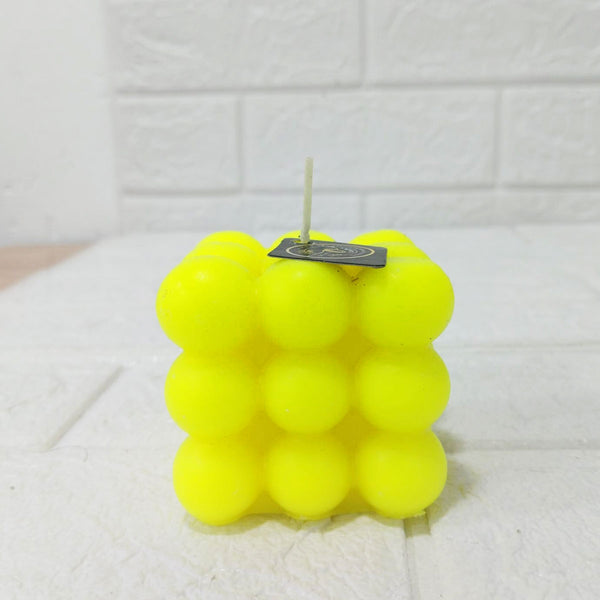 Di0307 Bubble Cube Candle (Multicolour) – Modern Decorative Scented Wax Candle