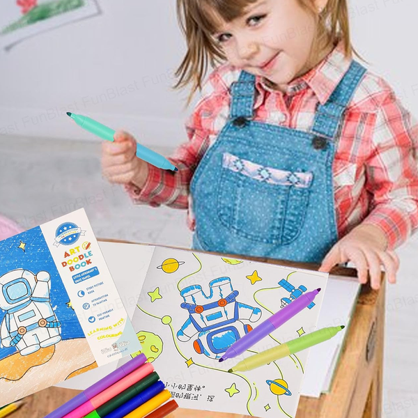 AM6313 Little Astronaut's Art Doodle Coloring Book for Kids - 25x23cm