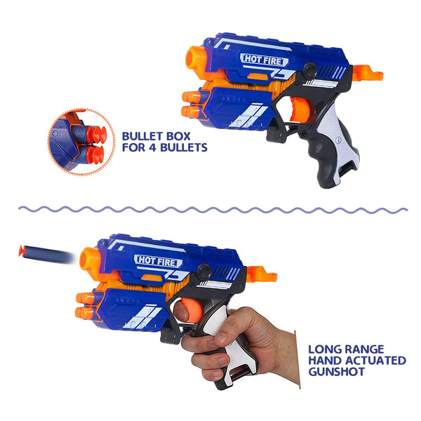 AM0272 Blaze Storm Manual Soft Bullet Gun - Long Range, 10 Suction Dart Bullets