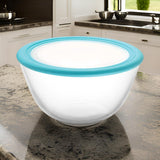 AM0650 CELLO Ornella Toughened Glass Mixing Bowl with Premium Lid | Microwave Safe & Dishwasher Safe | 1500ml, Set of 1