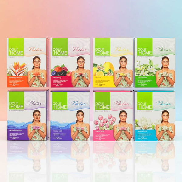 AM6518 Pour Home Nector All Purpose Air Freshener - Mix Flavour (Pack of 6)