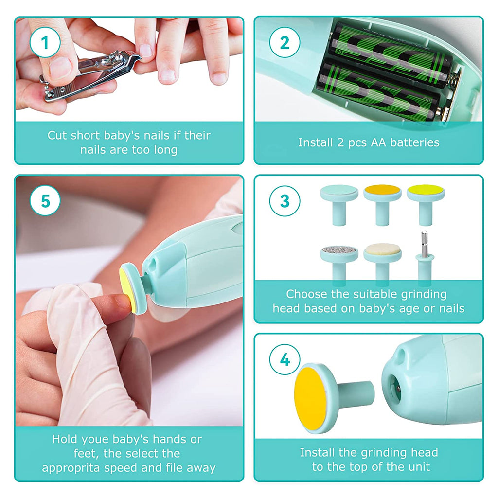 Rechargeable Electric Baby Nail Trimmer | Olababy