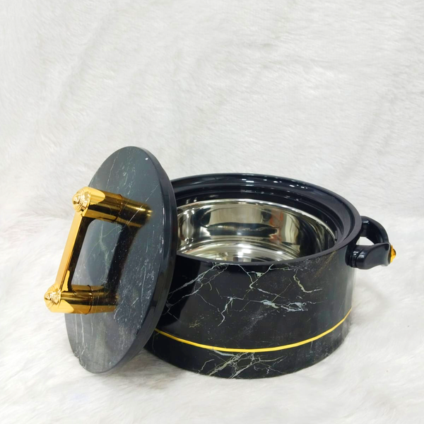 Di0376 Rishabh Tissot Set 2 - Premium Black Marble Finish Water Jug & Hot Pot Combo