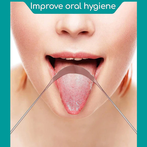 12594 Tongue Cleaner For Kids & Adults | Tongue Scraper For Bad Breath, Maintain Oral Hygiene for Daily Use | for Fresh Breath & Bacteria Removal | Improved Taste (Steel, Copper, Tongue Cleaner / 1 Pc)