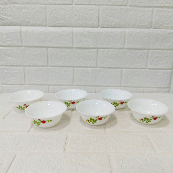 Di0230 Cello Opalware Imperial Rose Veg Bowl Set – 6 Pcs (11.2 cm)