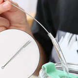 15107 Stainless Steel Straw Cleaning Brush Drinking Pipe (20 Cm / 1 Pc)