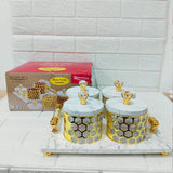 Di0168 Rishabh Sacoor Set 4 Multipurpose Set | 4 Premium Containers with Serving Tray