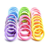 AM1130 Medium Hair Rubber Bands Elastic Hair Bands Multicolor 30Pcs