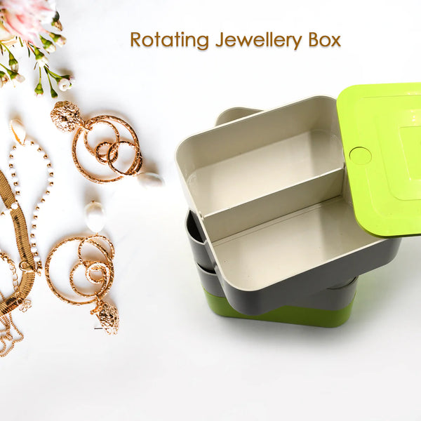4700 4 Layers Jewelry Box, 360 Degree Rotating Accessory Storage Box