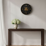 AM6254 Deluxe Black and Gold Industrial Minute-Track Clock