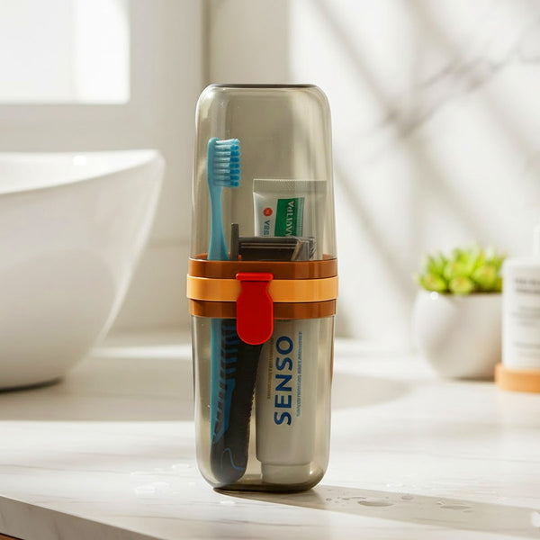 AM6482 Capsule Shape Travel Toothbrush Holder - 1pc