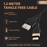 AM5883 Duracell Usb-A To Type C, 65W Braided Sync&Fast Charging USB Cable - 3.9 Feet(1.2M)