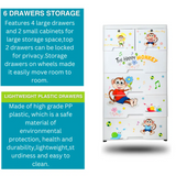 18954 Kid's Plastic Chest of 6 Drawers, Multi-Purpose Storage Organizer/Wardrobe for Kids