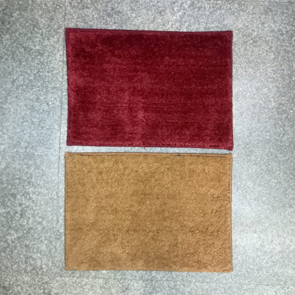 AM5847 Cotton Soft Microfiber Door & Bath Mat (RG 13X19 Inch) Multicolour